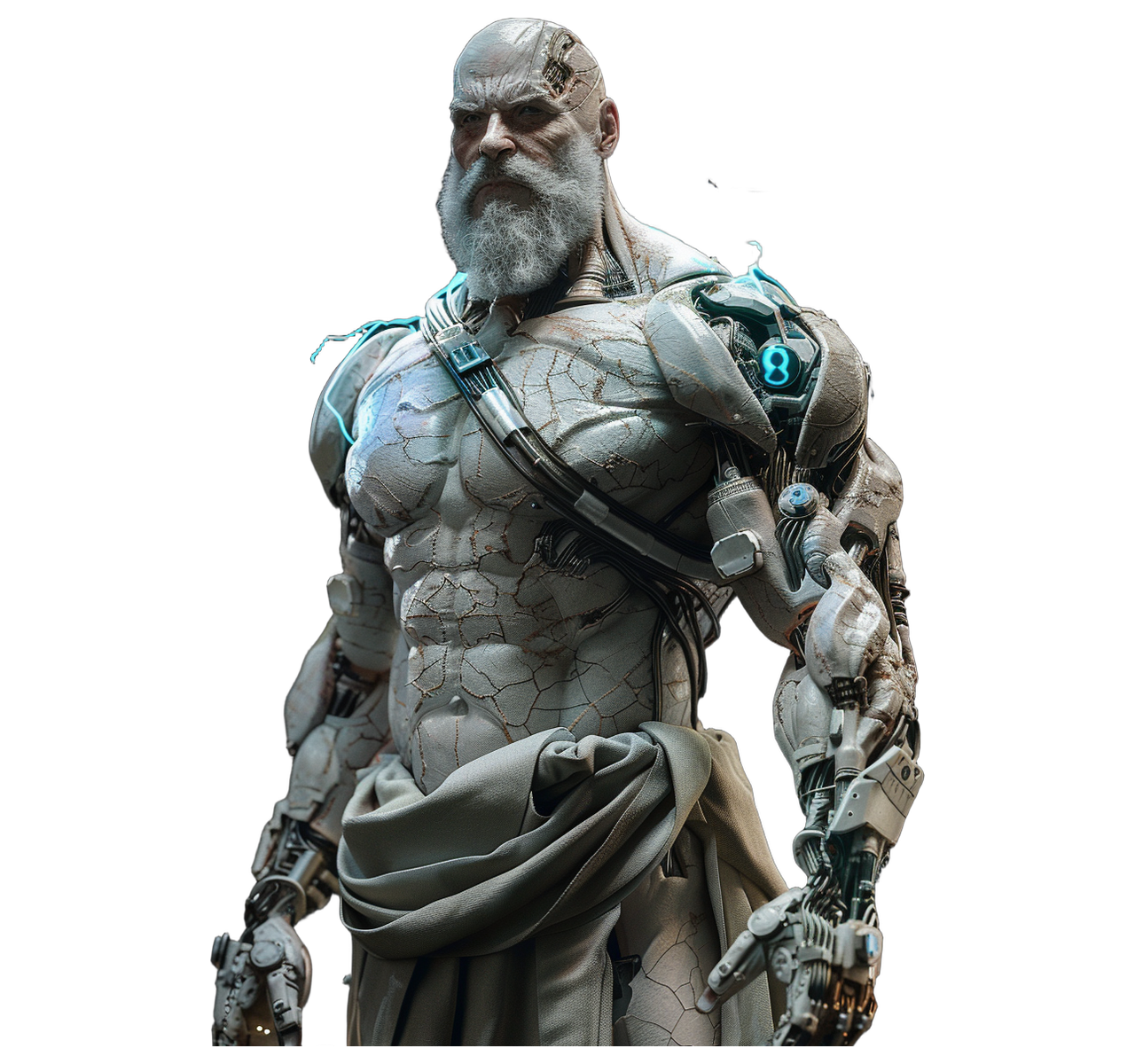 Atlas — Security & Network Protection, cyborg titan statue
