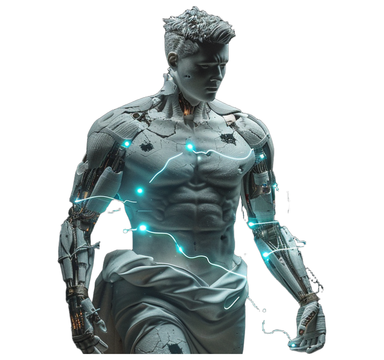 Hermes — SEO & GEO (Generative Engine Optimisation), cyborg titan statue