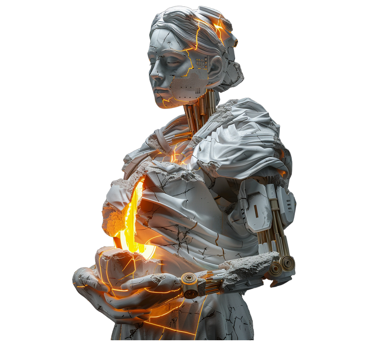 Hestia — Home Management & Smart Device Control, cyborg titan statue