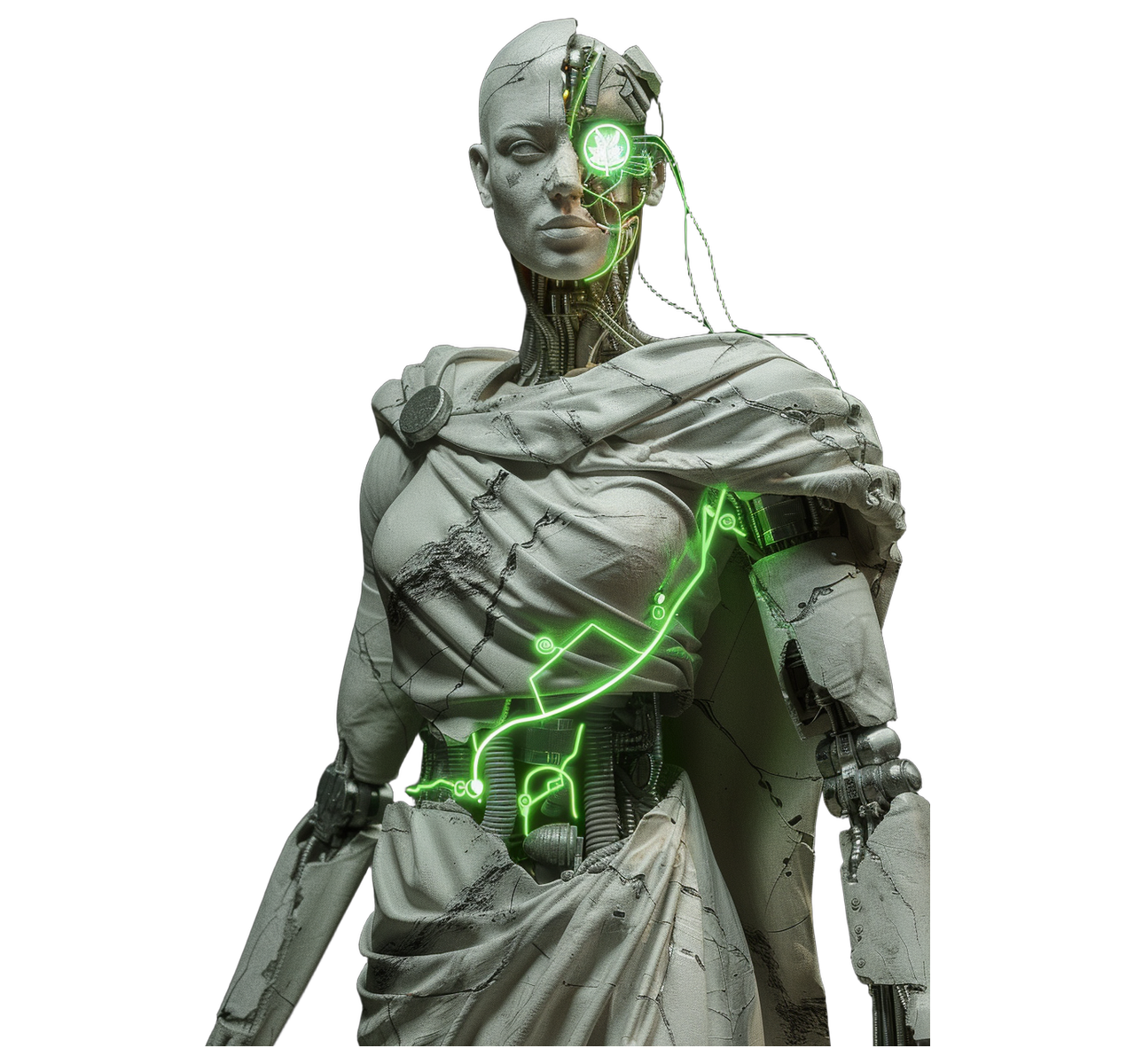 Hygieia — Wellness, Fitness & Mental Health Guidance, cyborg titan statue