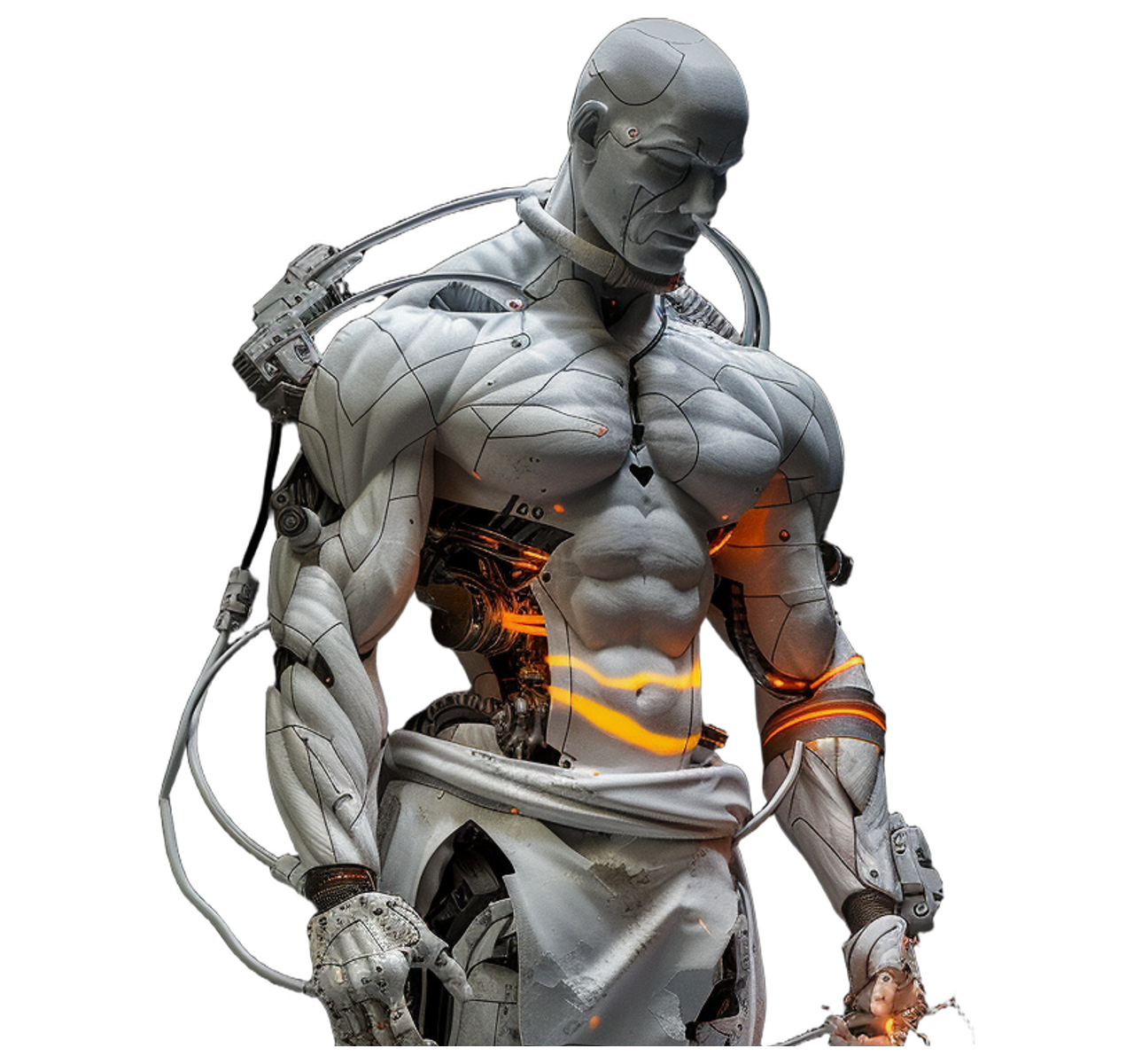 Prometheus — Creative, Content & Building, cyborg titan statue